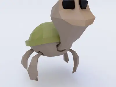 Baby turtle 3d model  Low-poly 3D model
