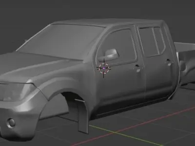 Nissan Navara 2013 Low-poly 3D model