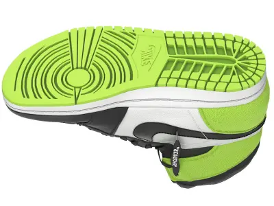 Nike air jordan 1 retro green 3D model