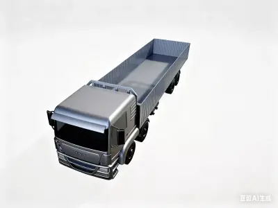 Heavy-duty truck Low-poly 3D model