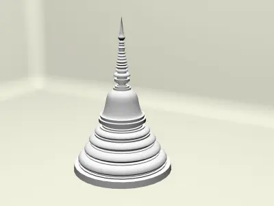 Buddhist Chaithya Sri Lanka Low-poly 3D model