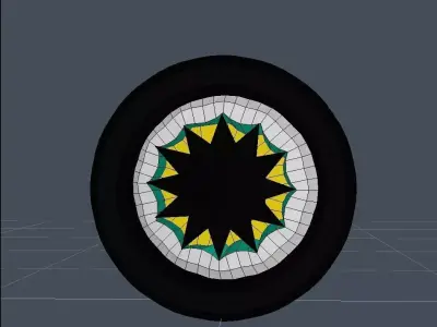 Wheel Low-poly 3D model