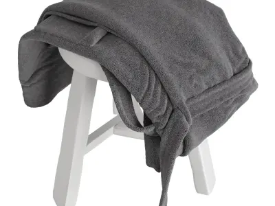 Bathrobe Hanging Set 03 3D model