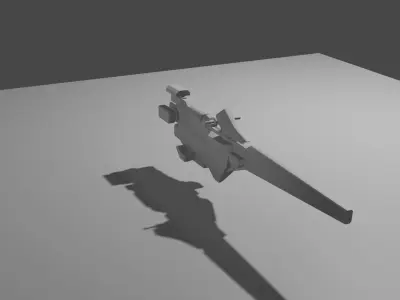 Hoverbike gun Free 3D model
