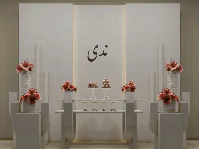 BABY SHOWER RECEPTION DECOR 3D model