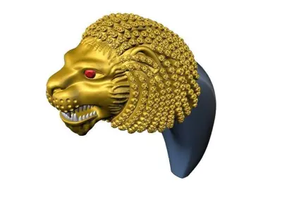 063 - Lion Nail Pendant 3D print model