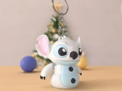 Snow Stitch - articulated version and keychain 3D print model