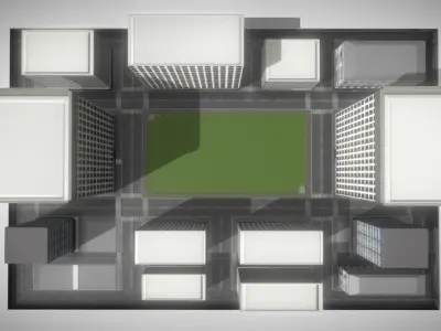 Small Town Free low-poly 3D model