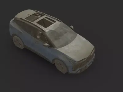 Abandoned Car - Kia Sportage 2025 Low-poly 3D model