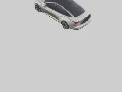 Luxury Electric Sedan model Low-poly 3D model