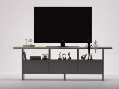 TV Stand SET LG Free 3D model