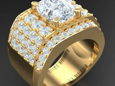 Luxury Men Rings Designs 6MR051 3D print model