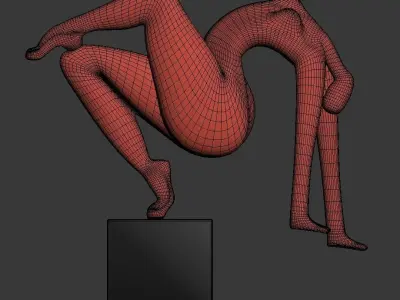 Sculpture acrobatic stunt 3D model