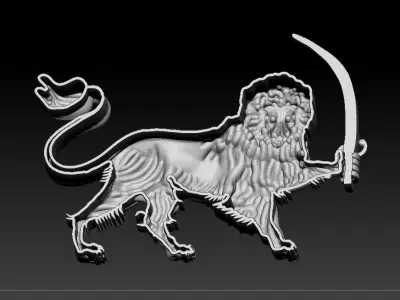 Shir o Khorshid pendant 3D print model