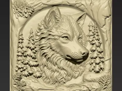 Wolf Head A115 3D print model