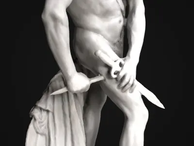 Philopoemen Statue Low-poly 3D model