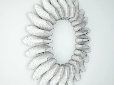 Old Wood Shoe Form Mirror 3D model