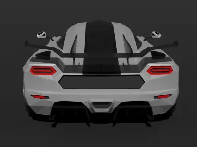 Koenigsegg One 1 Low-poly 3D model