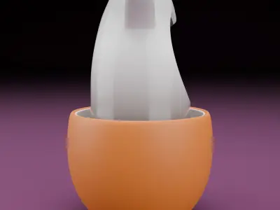 Coffee Ghost Halloween 3D model for 3D print 3D model