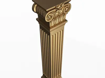 Column Capital 01002 Low-poly 3D model