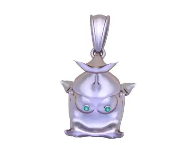 Golden Mystic Rhino Pendant 3D print model