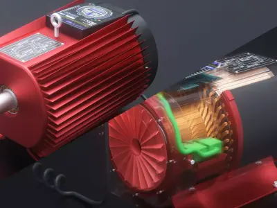 Motor electric motor electrical tools 3D model