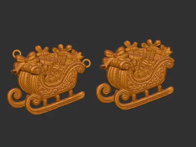 sanda sleigh gift  3D print model