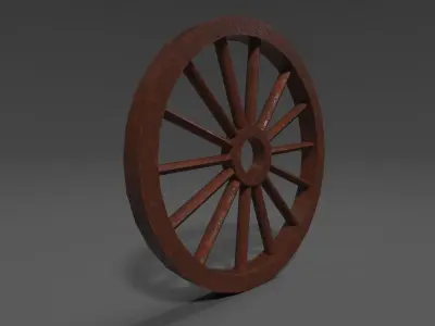 Old Wooden Oil Tank Low-poly 3D model