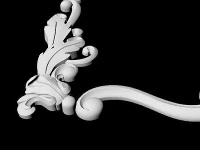 Central decor ornament for furniture 3D model 170