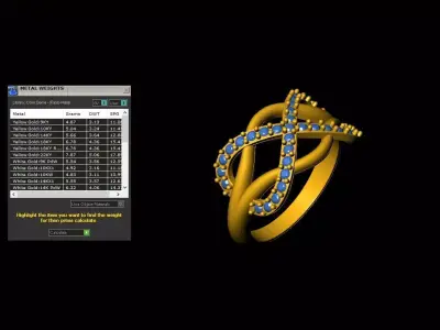 Gold Infinity Ring  3D print model