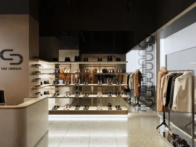 LUXURY CLOTHING STORE INTERIOR DESIGN 3D model 3D model