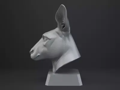 Kangaroo Bust - Animal Figurine 3D print model