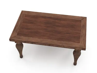 Old Table Low-poly 3D model