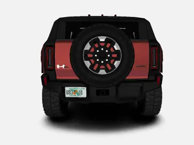 GMC Hummer EV 2023 SUV with Simple Interior Gameready Low-poly 3D model