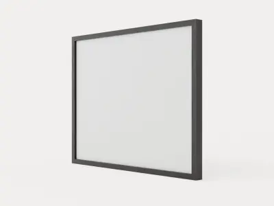 Father s ski - Black and white photograph printed on photo paper Low-poly 3D model