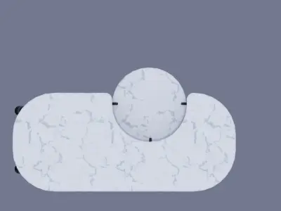 Table Low-poly 3D model 9