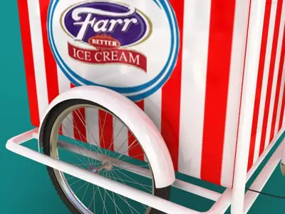 Farr Better Ice Cream Cart Low-poly 3D model