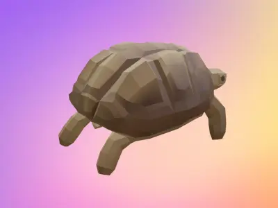 Low poly tortoise Low-poly 3D model