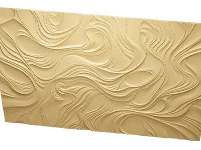 modern panel wall decor set relief stl mural CNC 186  3D model