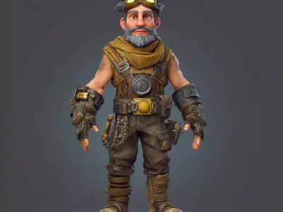 Stylized Engineers 3D model