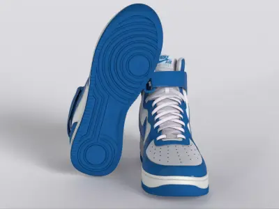  Nike Air Force 1 Mid 07 Military Blue DX3721-100 Low-poly 3D model