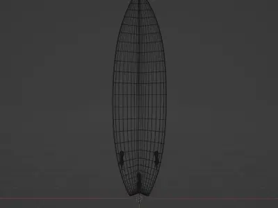 Surf Surfboard Shortboard DHD pro series Low-poly 3D model