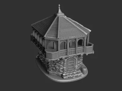 Medieval house 3D print model