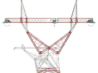 Electricity Pole 3 Low-poly 3D model