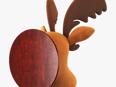 Fabric Moose Head Trophy 3D model