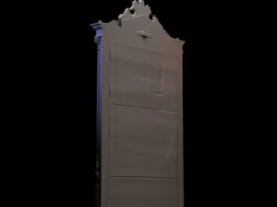 Furniture 048 wooden mirror frame 3D print model