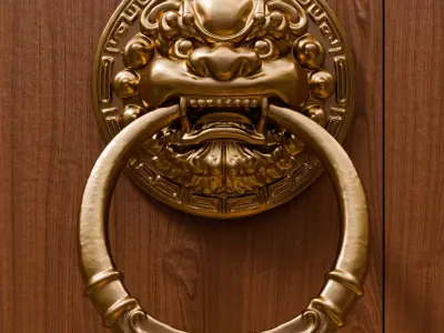 Chinese Style Beast Head Door Knocker 3 - High Poly 3D Model 3D print model