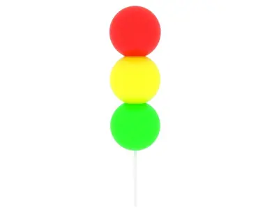 Traffic Lights Cake Pop 3D model