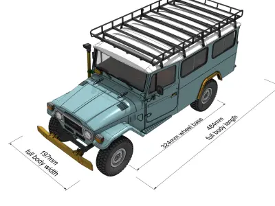 TOYOTA LAND CRUISER FJ45 TROOPY 3D PRINT RC BODY STL FILE  3D print model