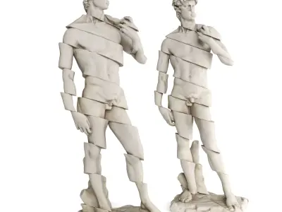 David Michelagnolo stripes sculpture 3D model